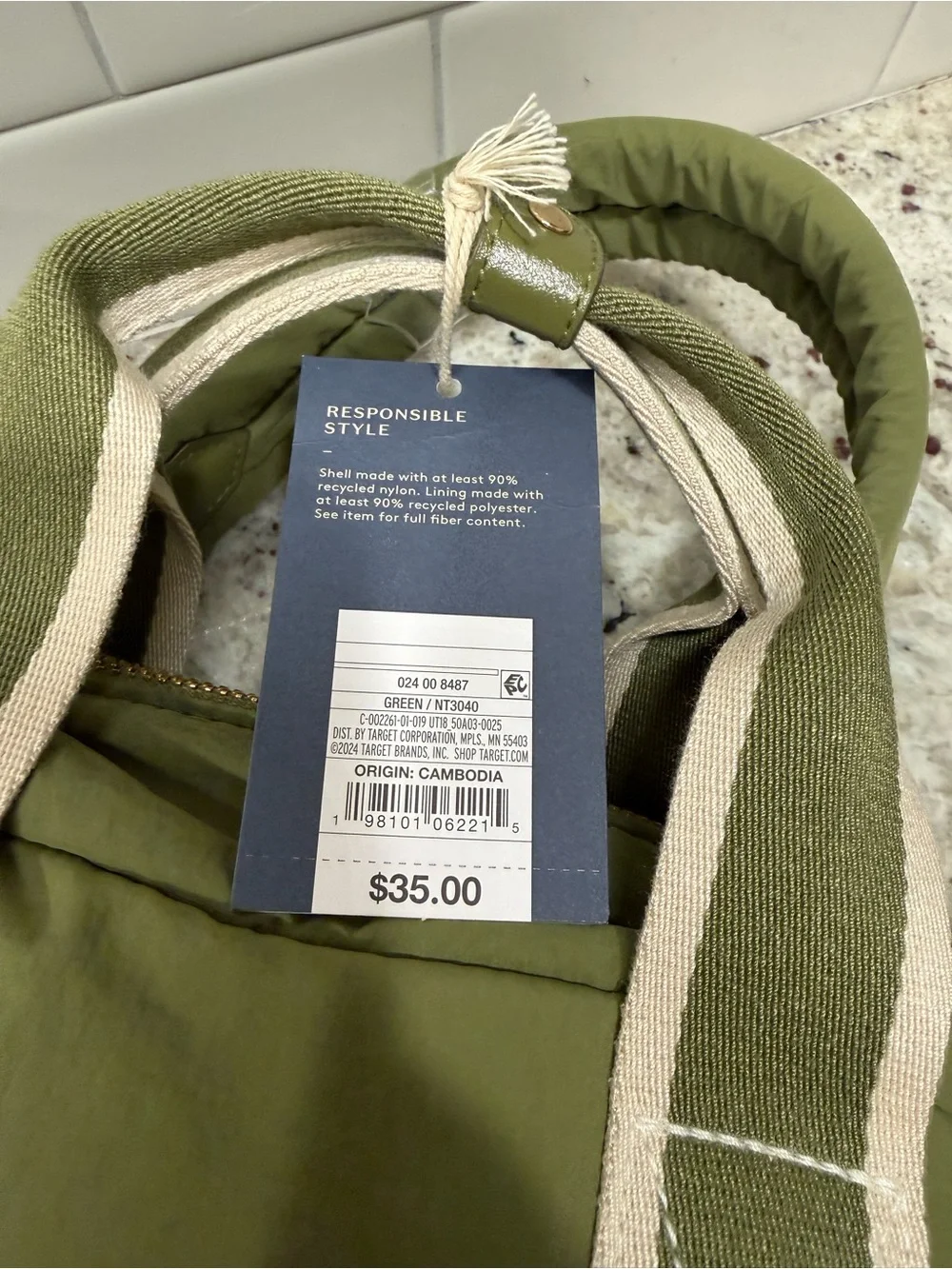 Universal Thread Olive Green Square Everyday Backpack - NEW!